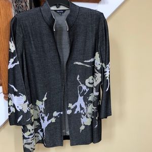 Misook knit jacket three quarter length, size L, worn twice, excellent condition